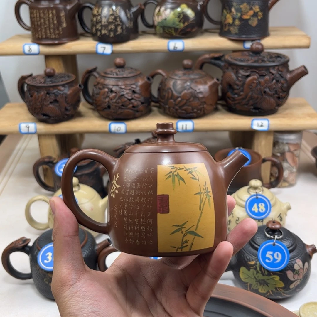 壶200cc 建水紫陶纯手工制作