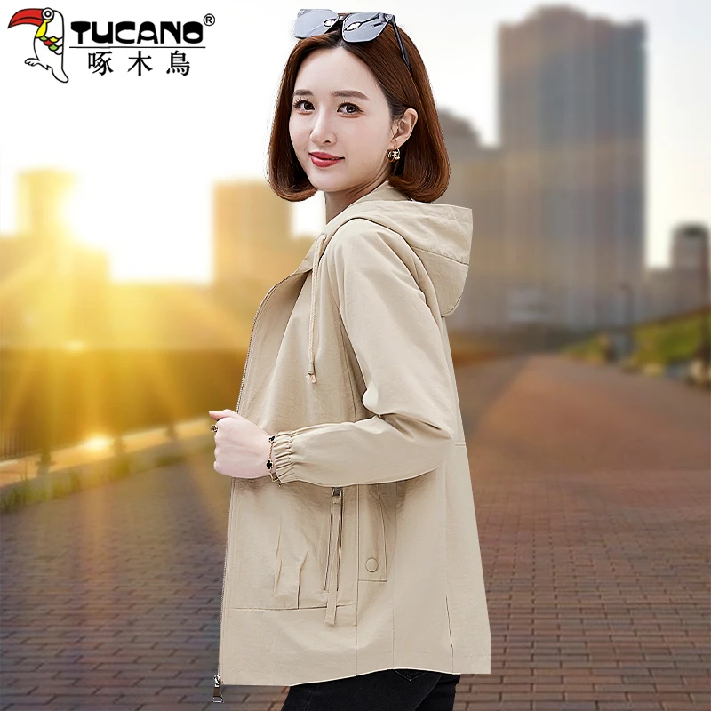 啄木鸟休闲外套女春秋款2024新款爆款春款宽松时尚女装妈妈上衣