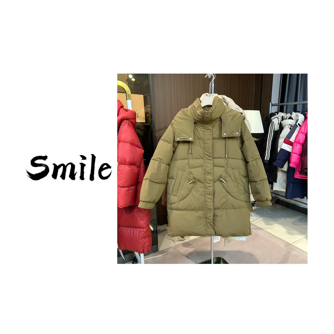 D323-绿色-设计师款-羽绒服白鸭绒休闲时尚百搭