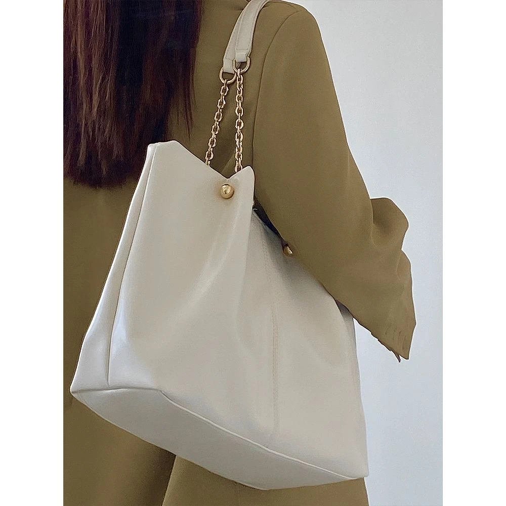 包包女2023新款软皮大容量托特包小众高级感大学生上课手提单肩包