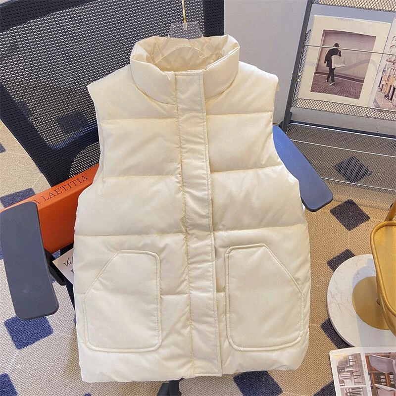 时尚【80-200斤】羽绒服马甲女韩版百搭马夹外