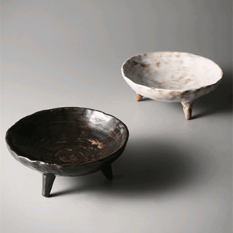 高脚茶点盘中式禅意茶几点心零食碟乾果盘精致小果盘陶瓷家用客厅