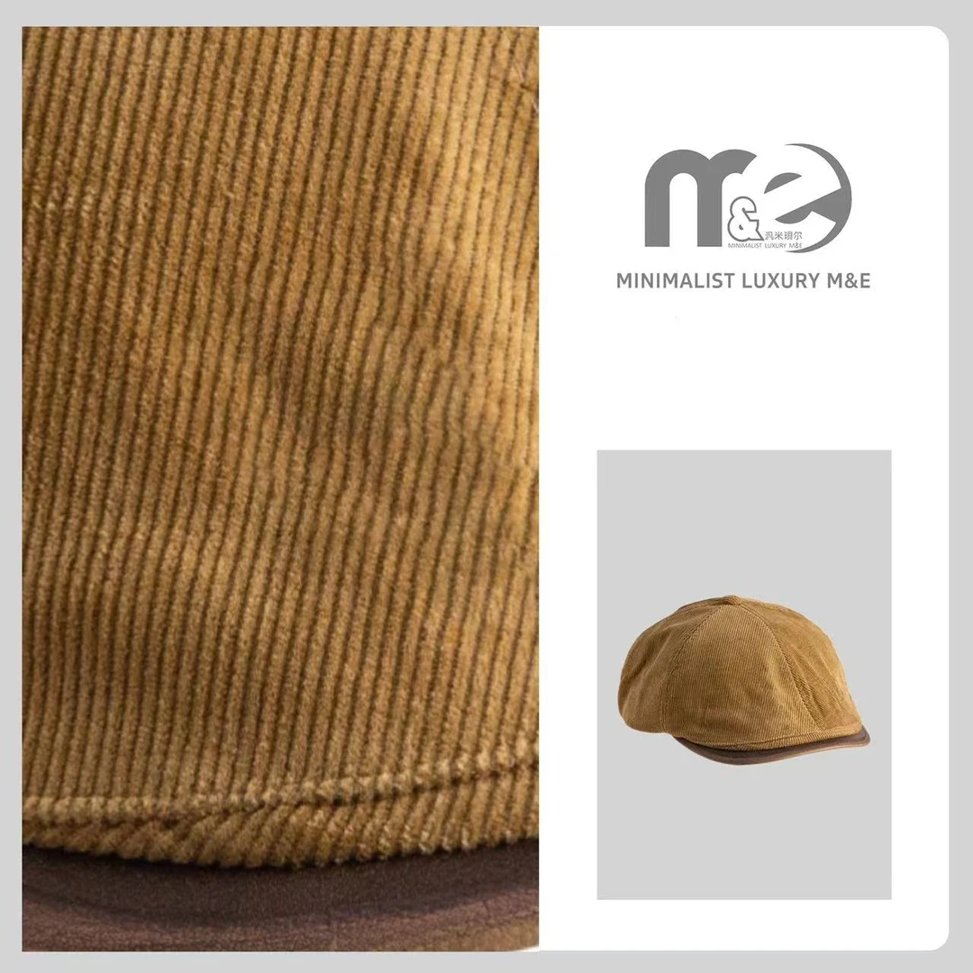 M&E【灯芯绒】pu檐前进帽B （8）