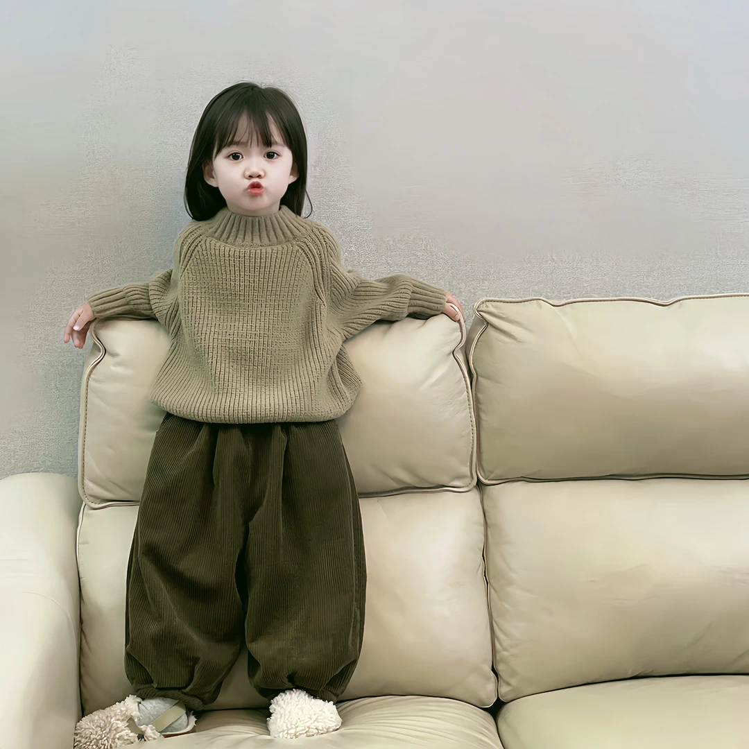 儿童秋装洋气毛衣针织宝宝百搭冬季女童打底新款小童大童宽松童装