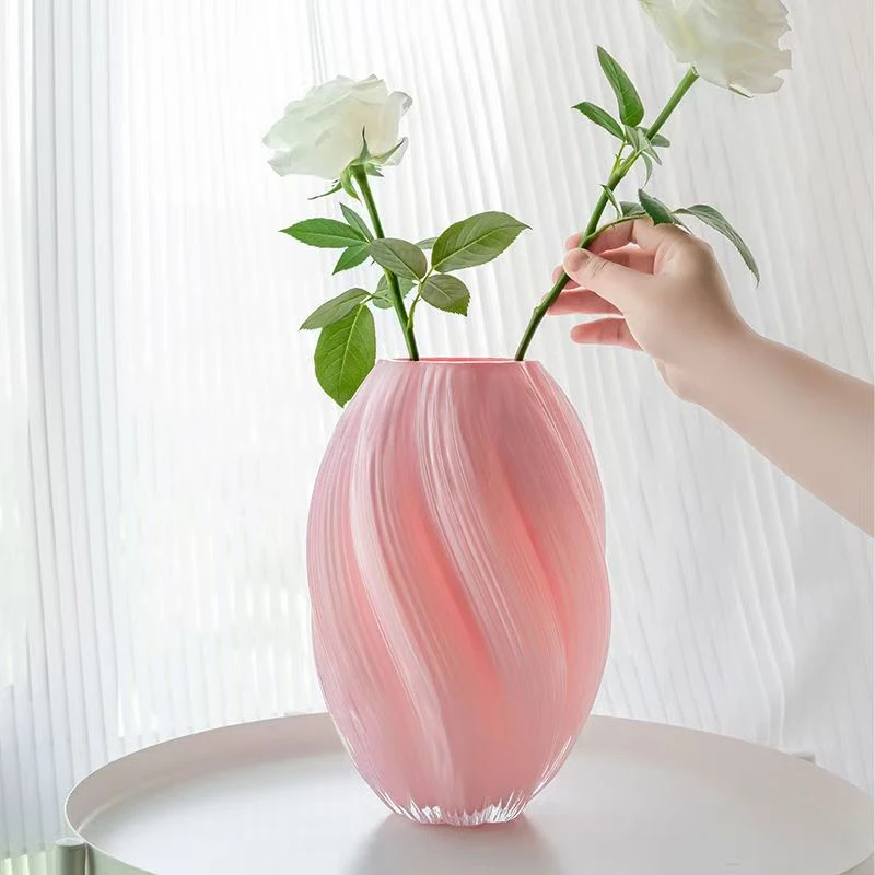 简约小清新家居玻璃花瓶大号插花鲜花仿真花器客厅餐桌摆件