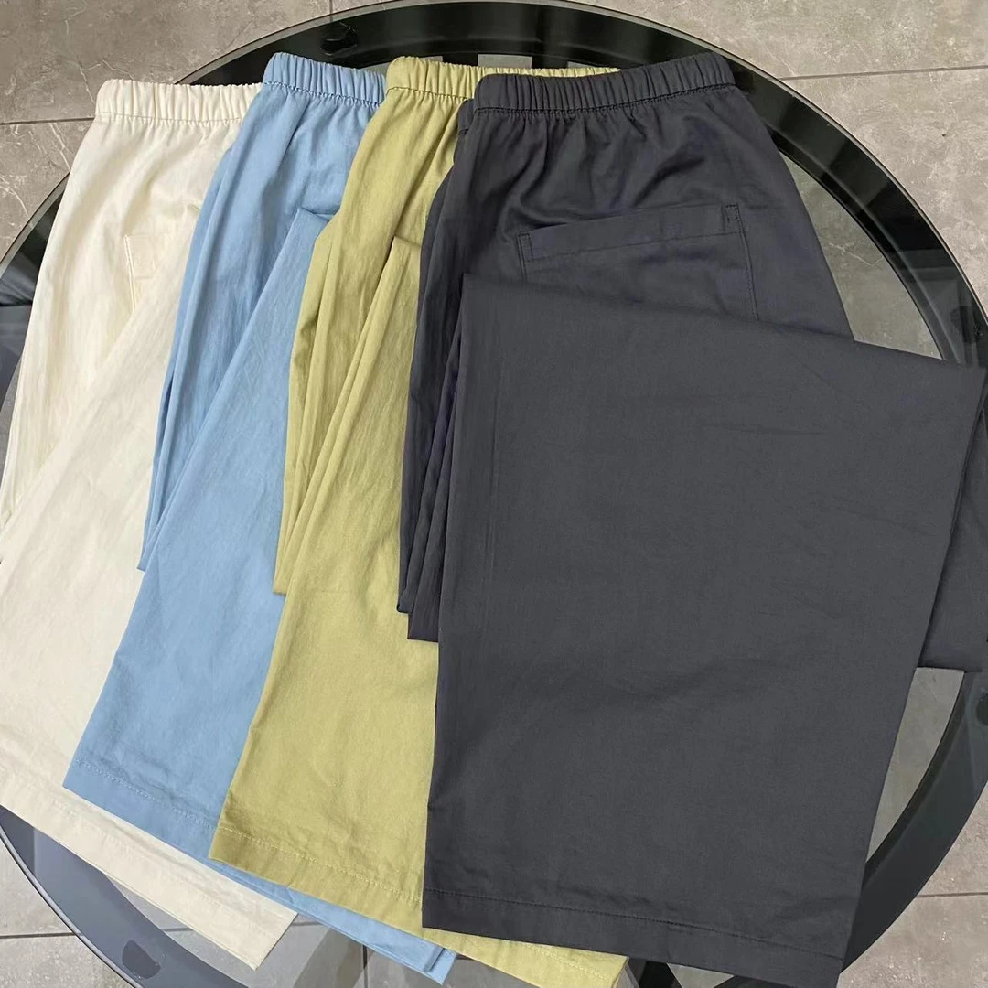 冷感【北欧全棉】夏日薄款高腰北欧简约风宽松显瘦女九分休闲裤