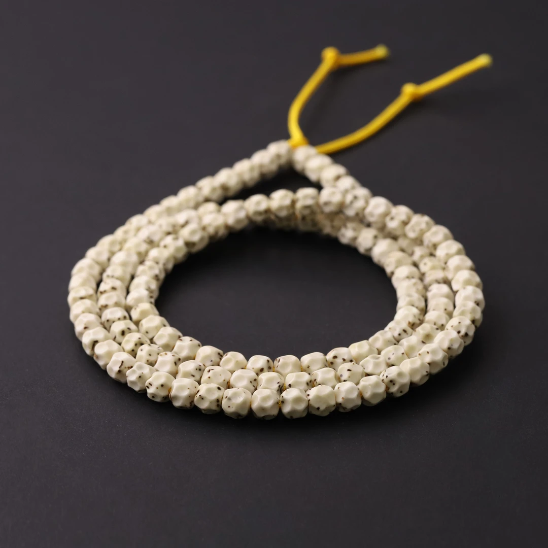 S7866-1 【骨瓷无相】纯手工无相大留白星月菩提108文玩长串