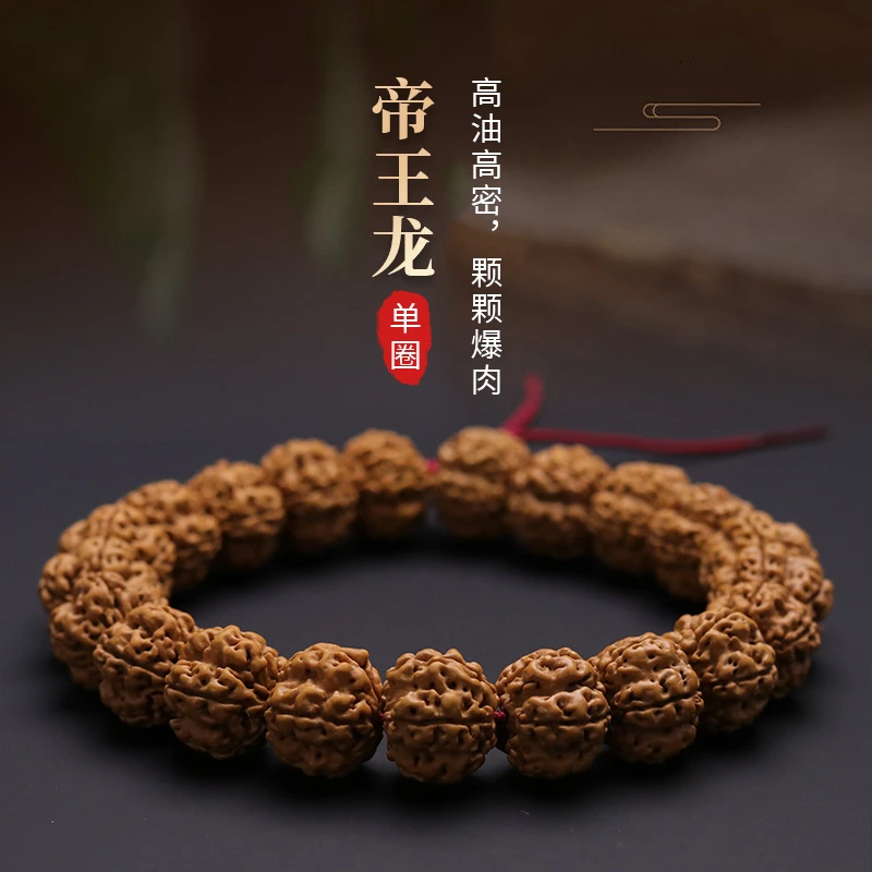 S6157 【大帝王龙】原桩梅花双龙小金刚菩提单圈文玩手串