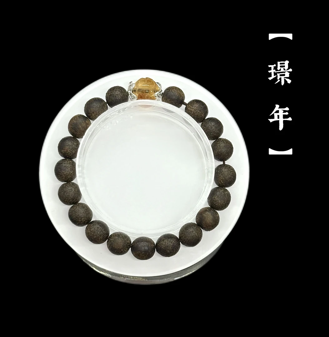 【璟年】天然木质沉香手串单圈国风原创设计小众简约百搭