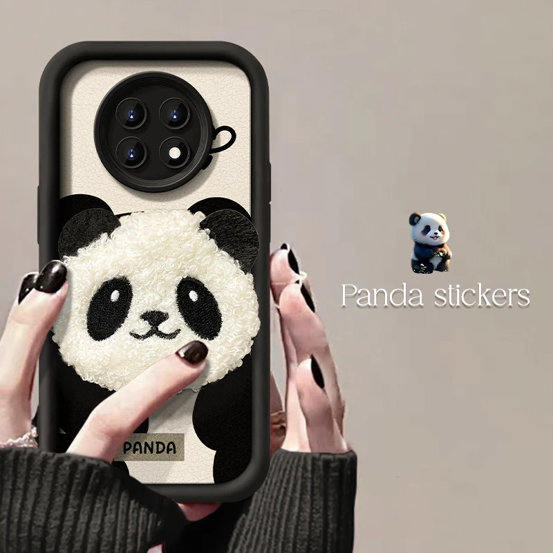 红米note9-5G/9pro皮纹熊猫公仔天眼阶梯手机壳可爱女款保护壳