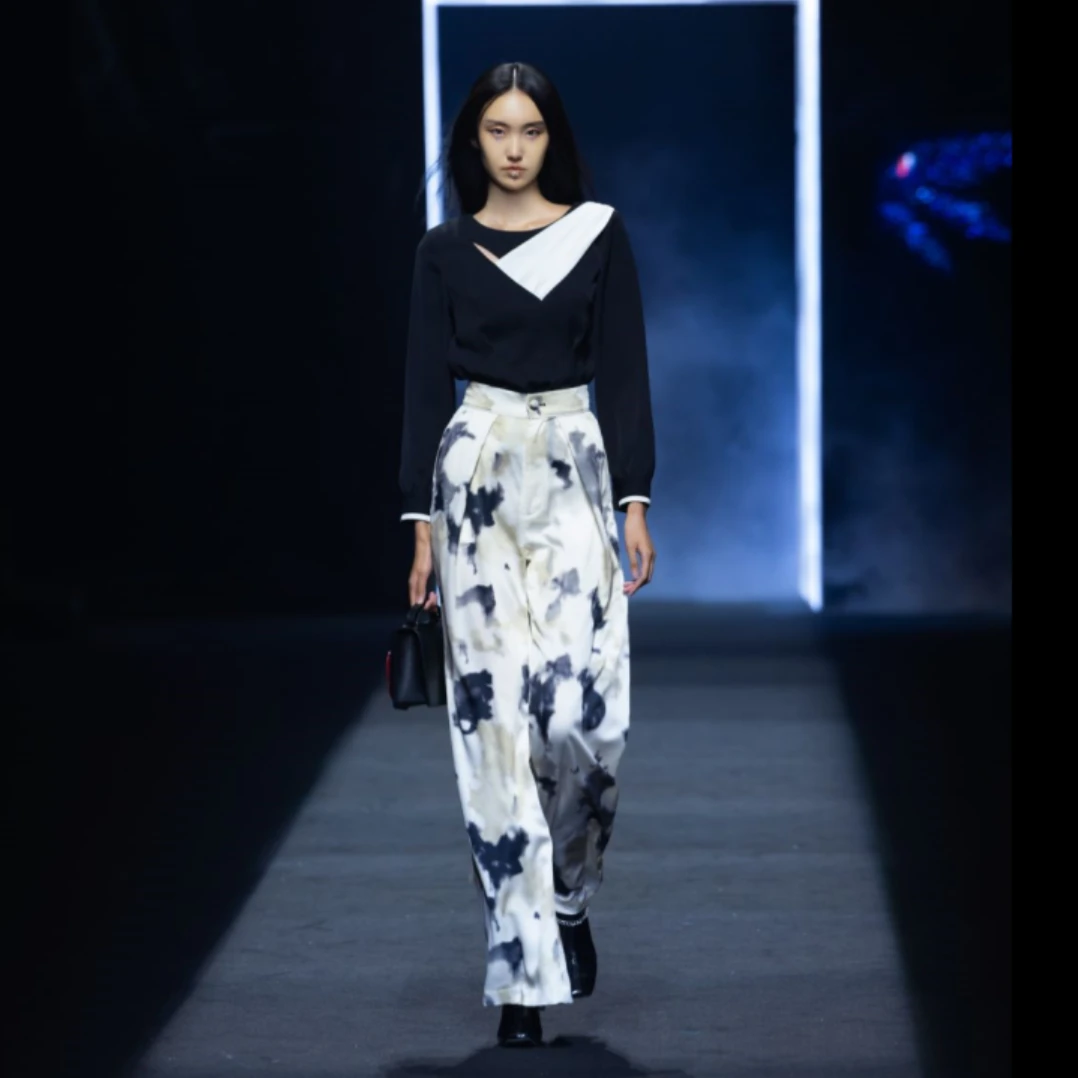 CHICCO MAO【官方正品】手绘水墨阔腿长裤C231-1509-125