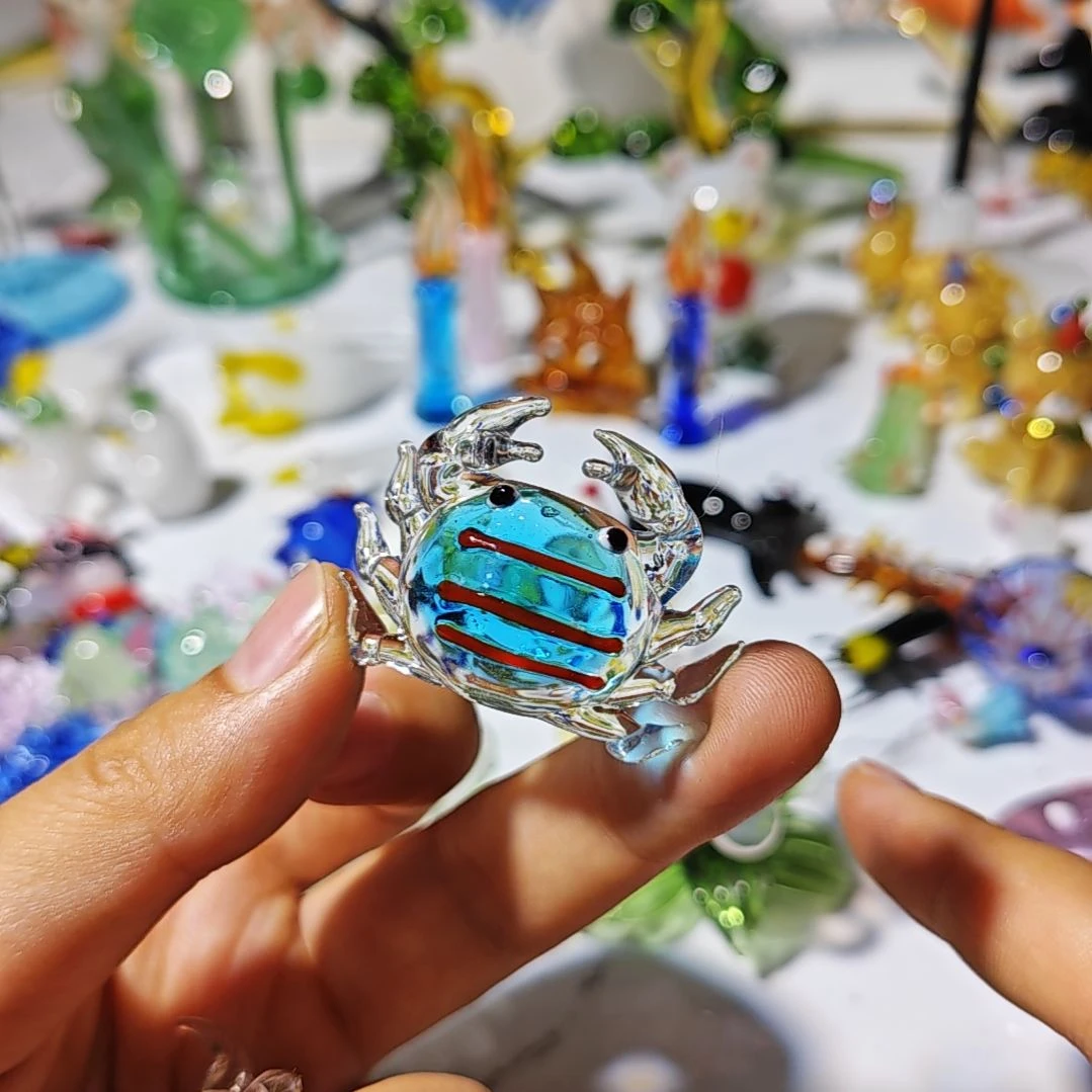 琉璃手工艺品螃蟹