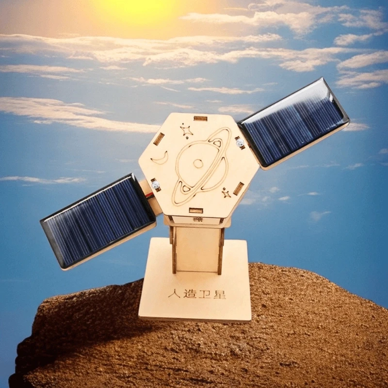 卫星模型科技物理小制作STEAM手工实验宇宙空间站玩具一起探科学