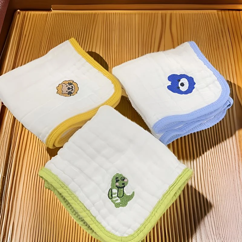 【彩边方巾 】婴幼儿柔软卡通