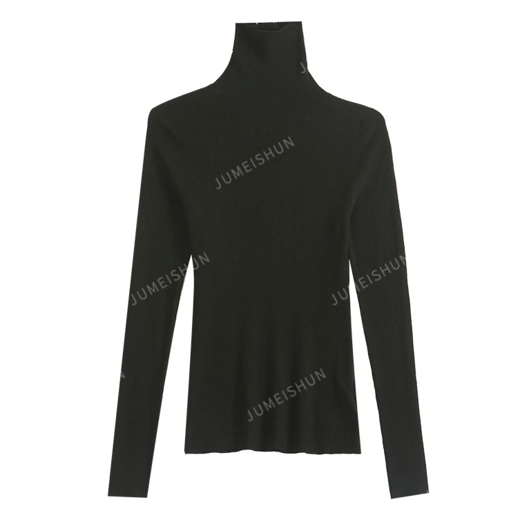 冬季新款修身秋冬纯色半高领打底衫280119