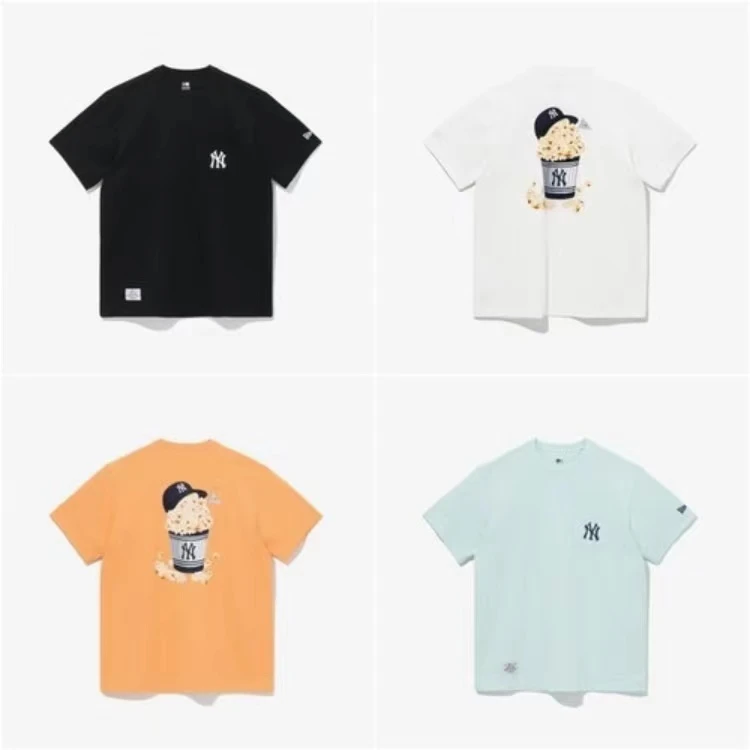 【NICE专属】New Era系列 卡通图案印花圆领T恤 男女同款情侣款
