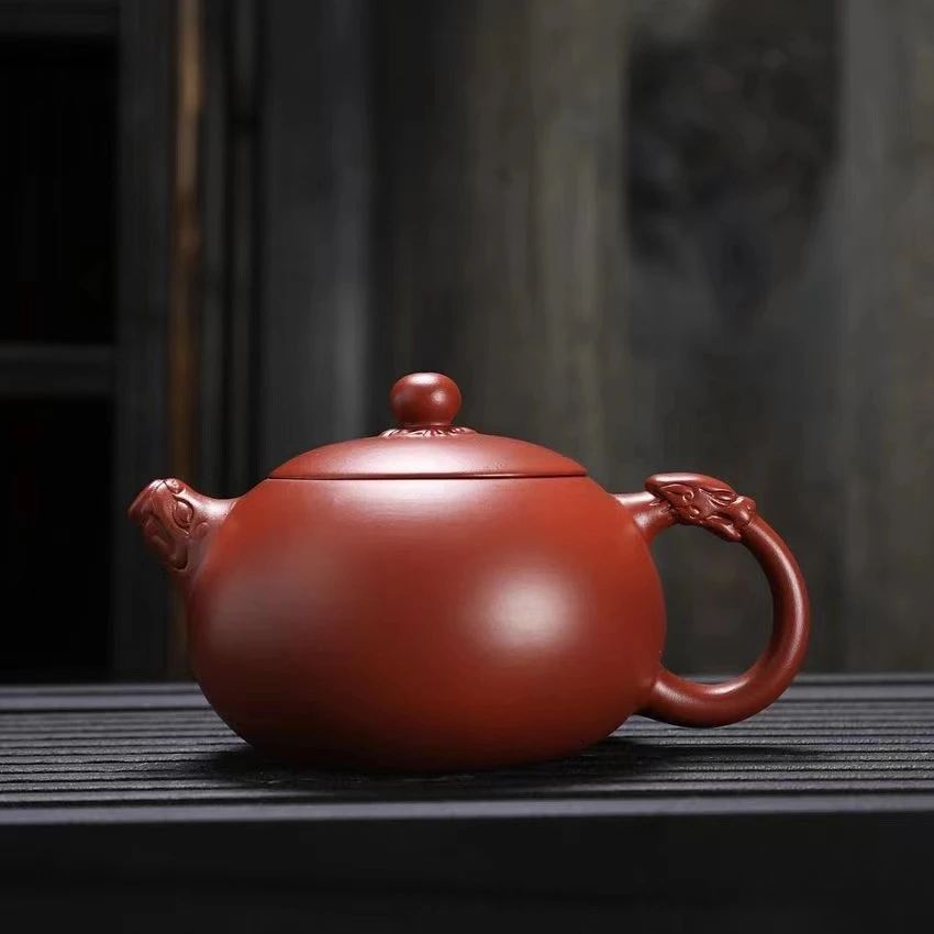 200cc龙把西施大红袍紫砂壶泡茶壶家用泡茶壶礼品茶壶紫砂壶