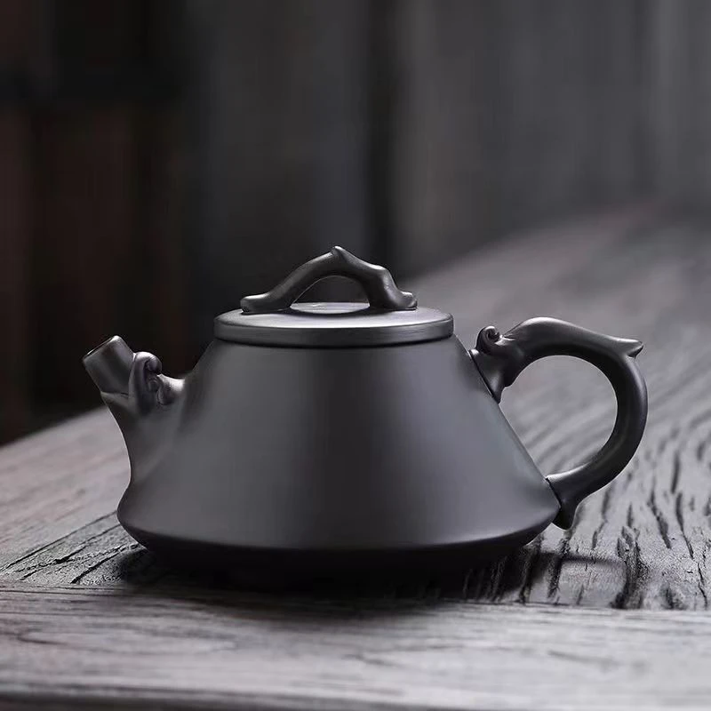 龙把石瓢紫砂壶精工半手凤鸣紫砂家用泡茶壶紫砂200毫升高石瓢