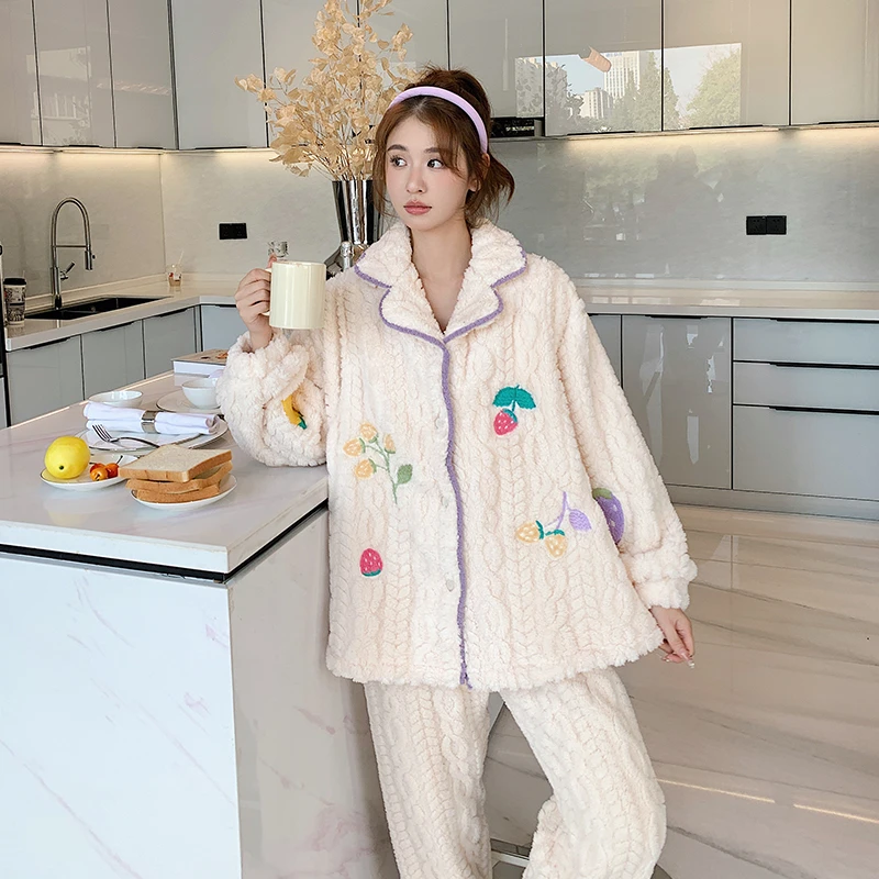 婧麒孕妇睡衣秋冬款月子服冬季产后加绒哺乳喂奶待产妇家居服套装