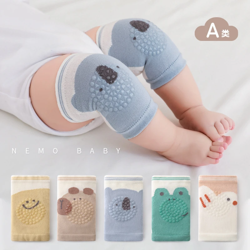 宝宝护膝夏季卡通网眼透气儿童学步防摔袜套婴童爬行防滑护膝盖套