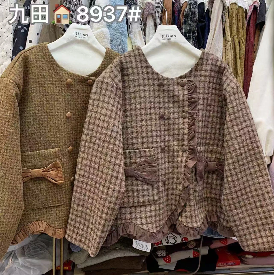 JT（8937）日系复古格子外套