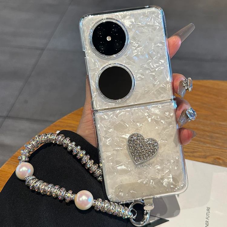 华为PocketS手机壳高颜值轻奢女款P50 Pocket2小折叠屏保护套腕带