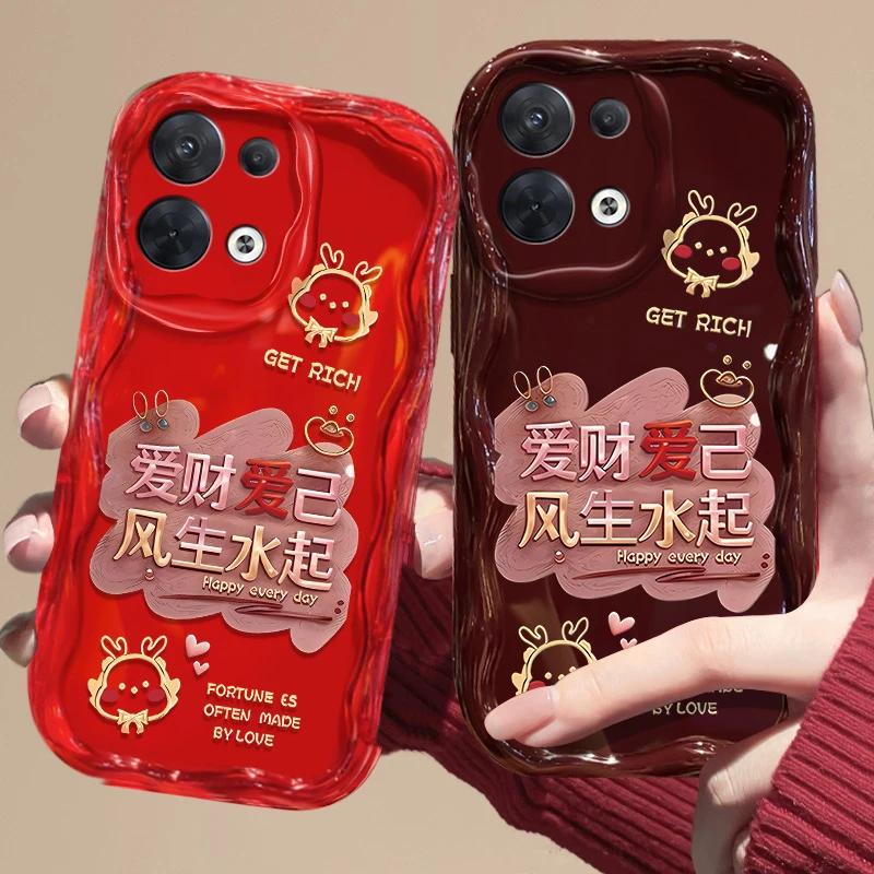 爱财爱己opporeno8手机壳PGBM10防摔硅胶软潮流可爱情侣时尚男女