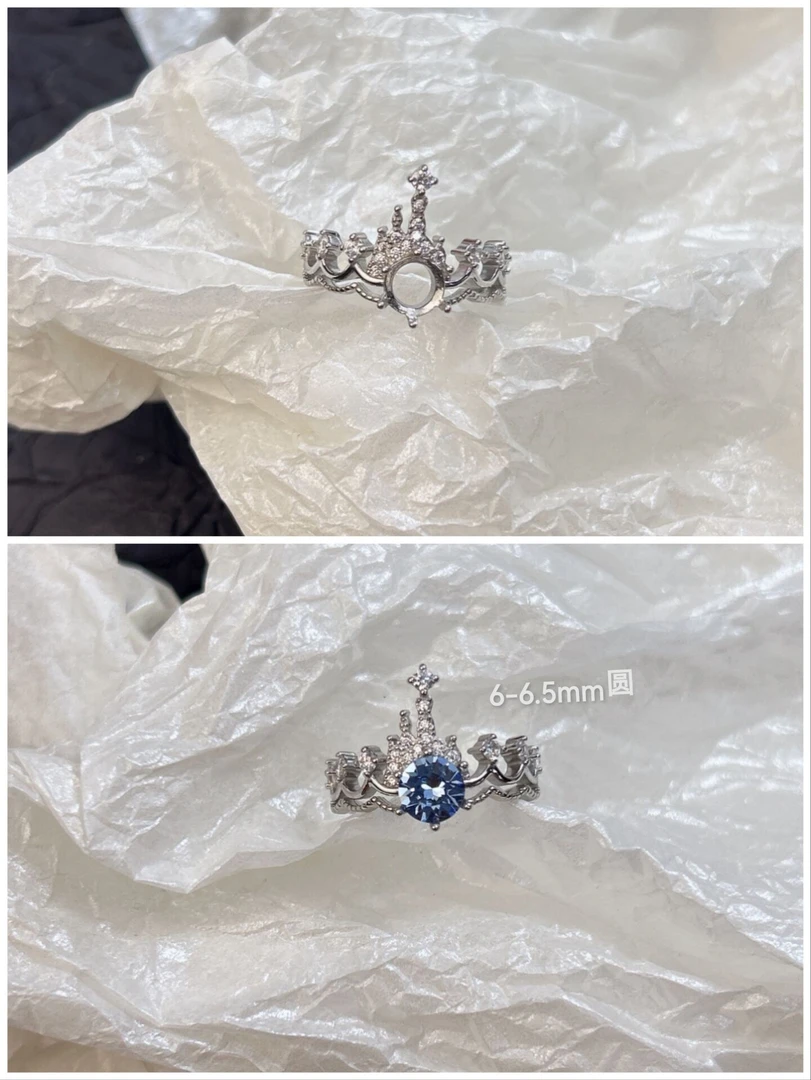 925银合成锆石戒指 【0906Ai戒指】925银镀5层白金