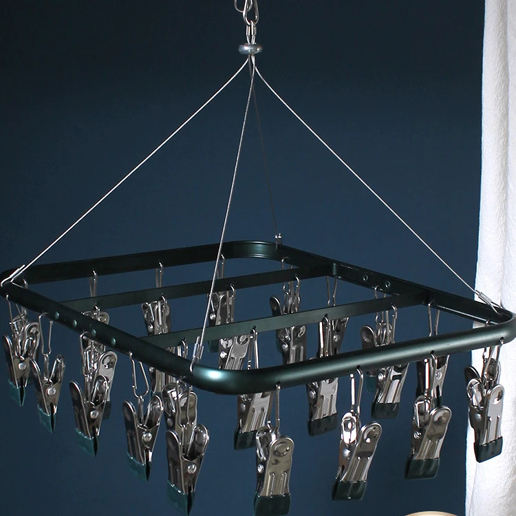 晒内衣袜架无痕袜夹挂钩家用阳台防风铝合金收纳内衣26无痕晾衣架