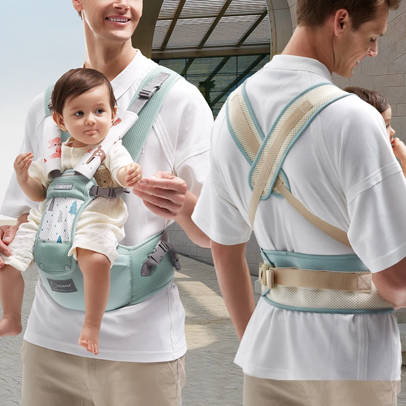 婴儿出行腰凳四季多功能前后两用外出抱娃神器婴幼儿背带夏季轻便