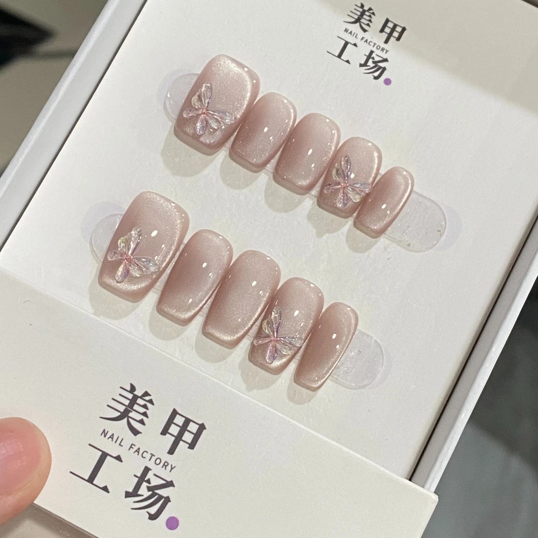 批发美甲【芭蕾日记】JD0573手工穿戴甲高级感10片（送高级工具包）