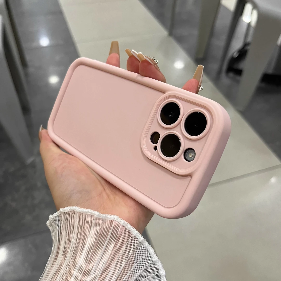 简约高级感粉色iPhone15promax苹果14手机壳13全包12男女款xr新款