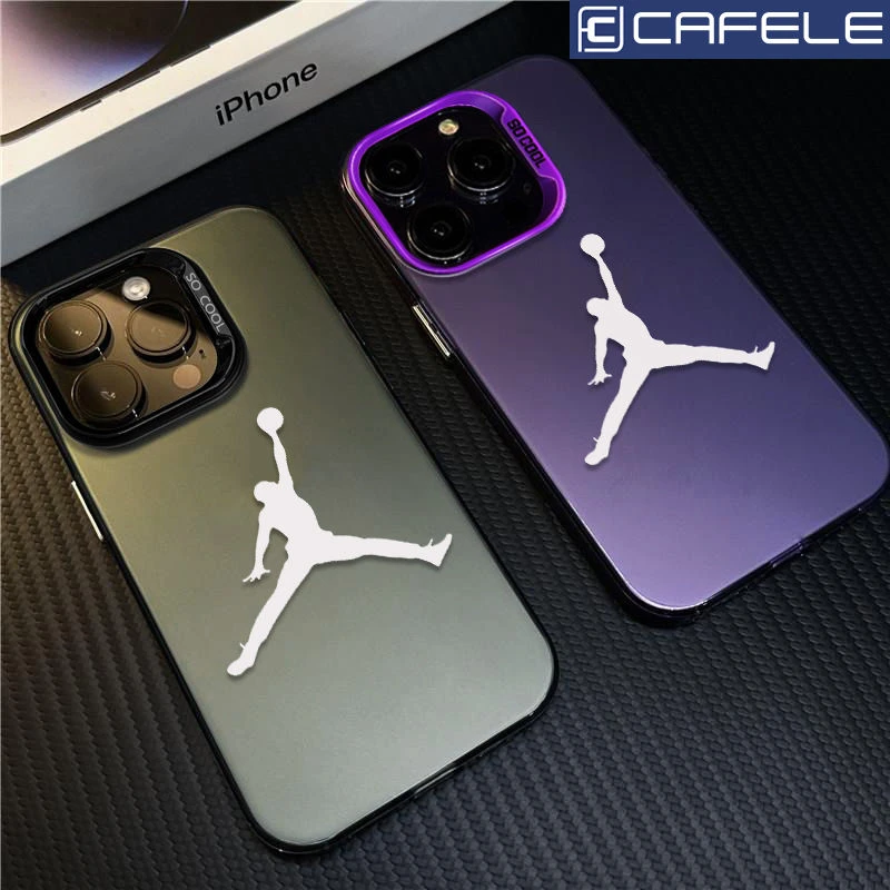 篮球飞人苹果14plus防摔iPhone15promax磨砂13硬12潮流xs彩银防摔