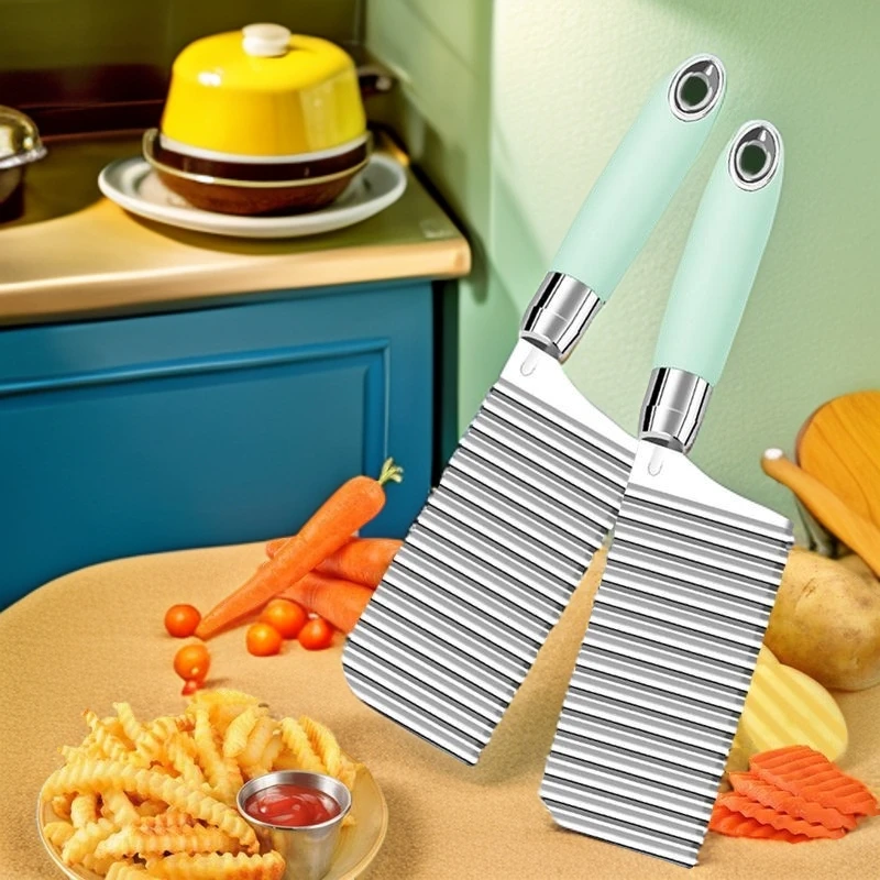 波纹切刀土豆丝切丝器狼牙花式切条器厨师专用切菜刀厨房用品刀子