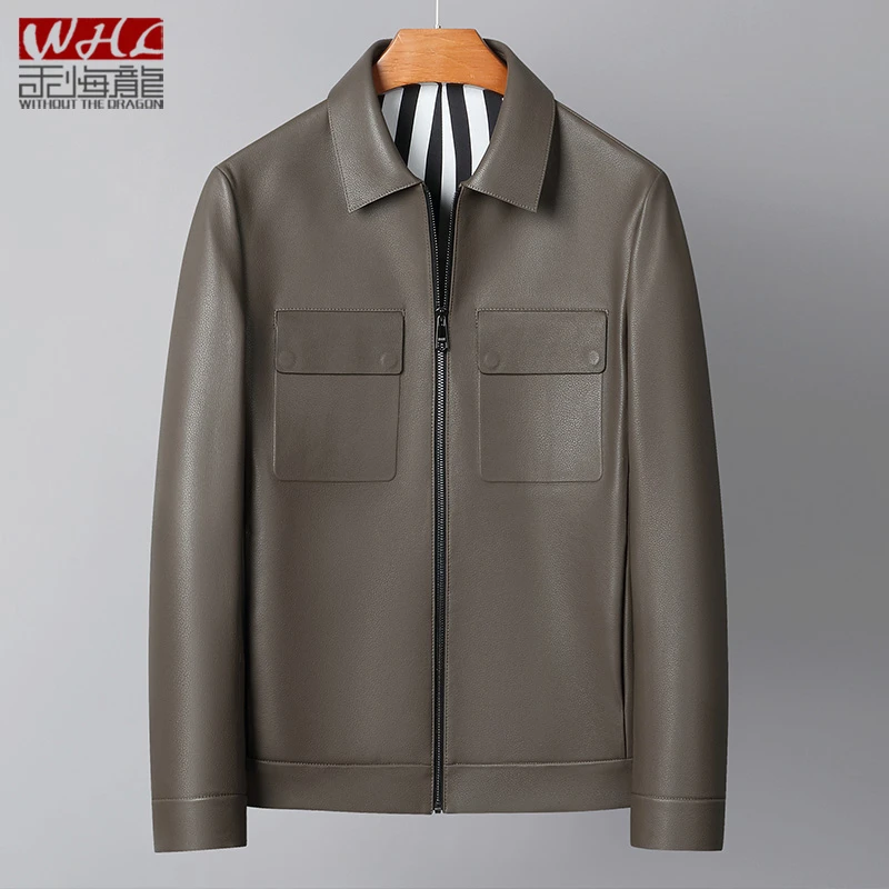 海宁真皮皮衣男士夹克潮流男装山羊皮新品上新2223