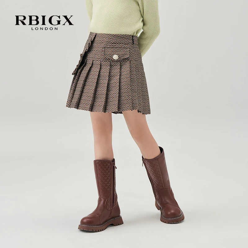 RBIGX瑞比克童装冬季新款女童休闲设计感潮流百搭裙子