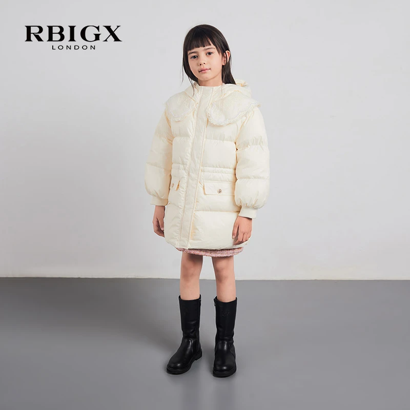 RBGIX瑞比克冬季新款儿童羽绒服宝宝加厚外套防风保暖白鸭绒童装