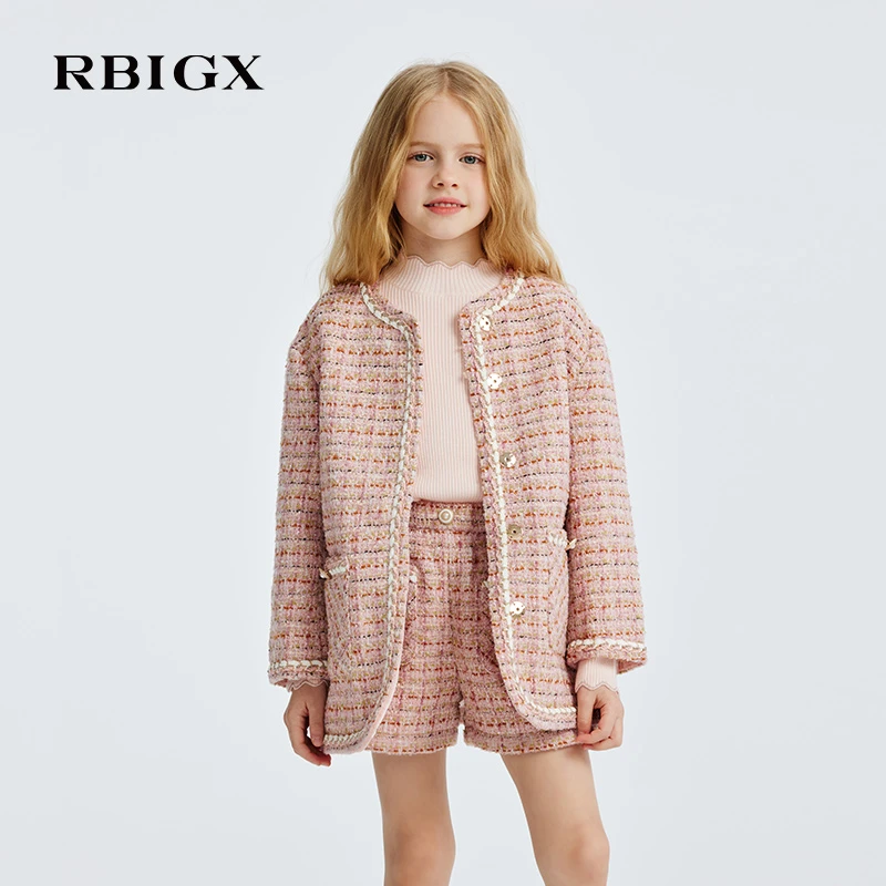 RBIGX/瑞比克童装冬季甜美仙女百搭休闲女童儿童粉色小香风短裤