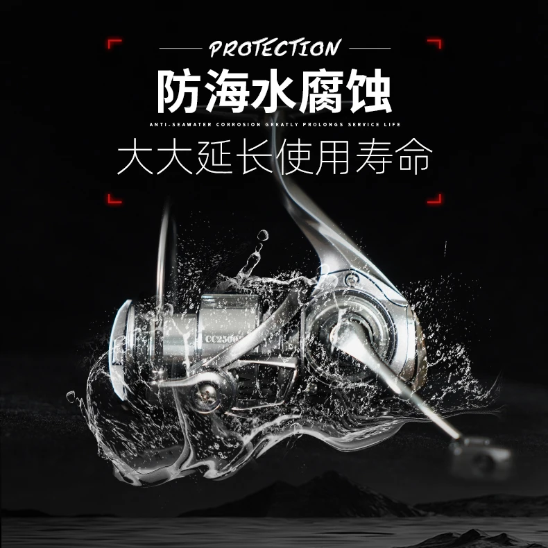LUREPRO纺车轮枪色泛用斜口线杯远投轮多种型号可选