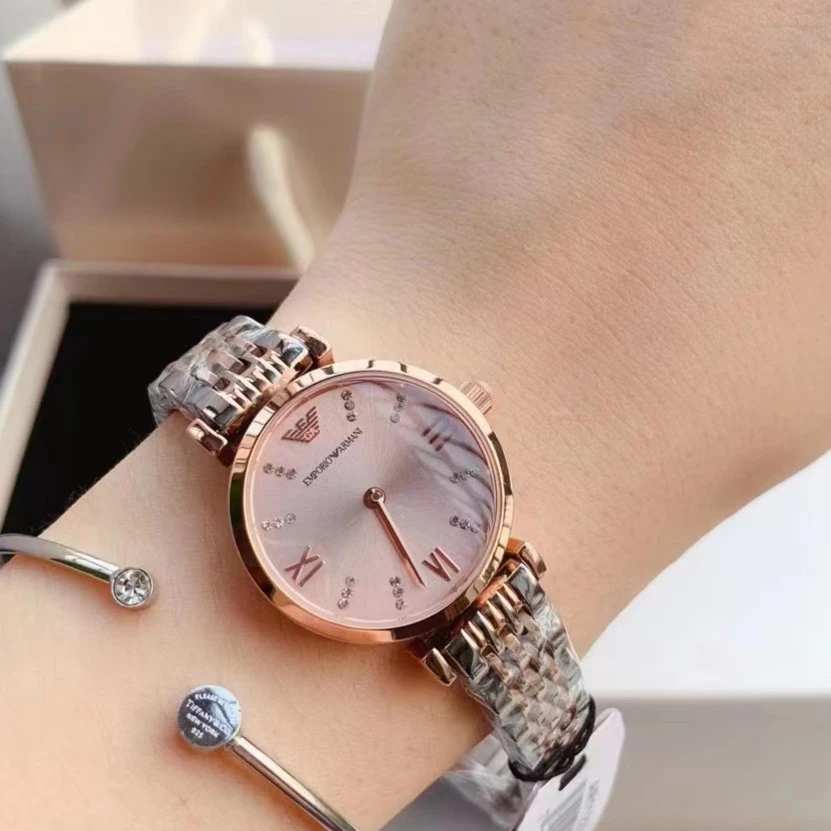 【香港发货】Emporio Armani 女士钢带时尚腕表 AR11223  直径28mm