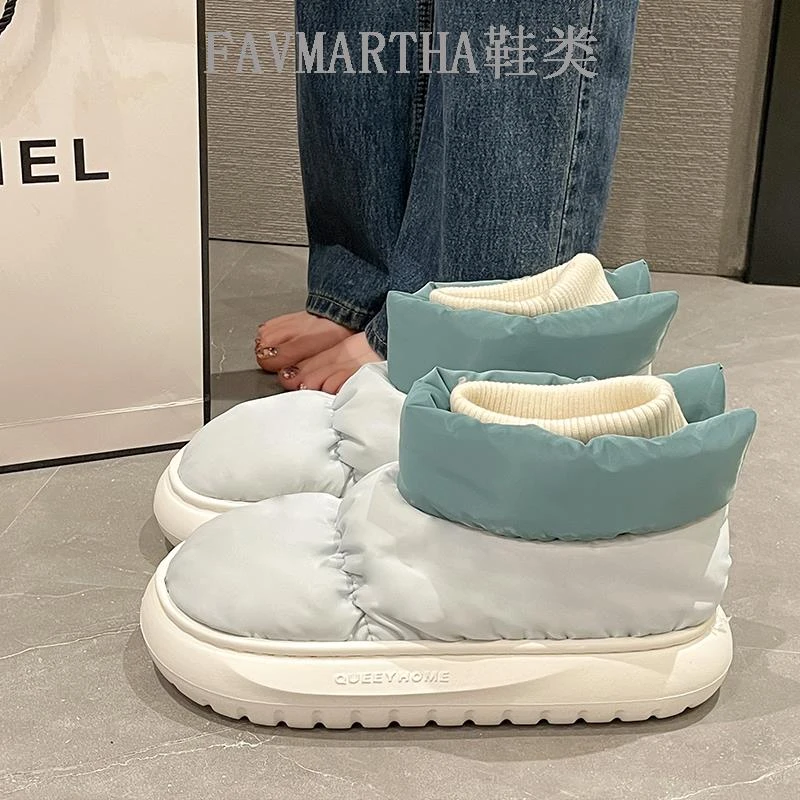 FAVMARTHA雪地靴女款冬季2023新款东北大棉鞋女冬加绒保暖防水羽
