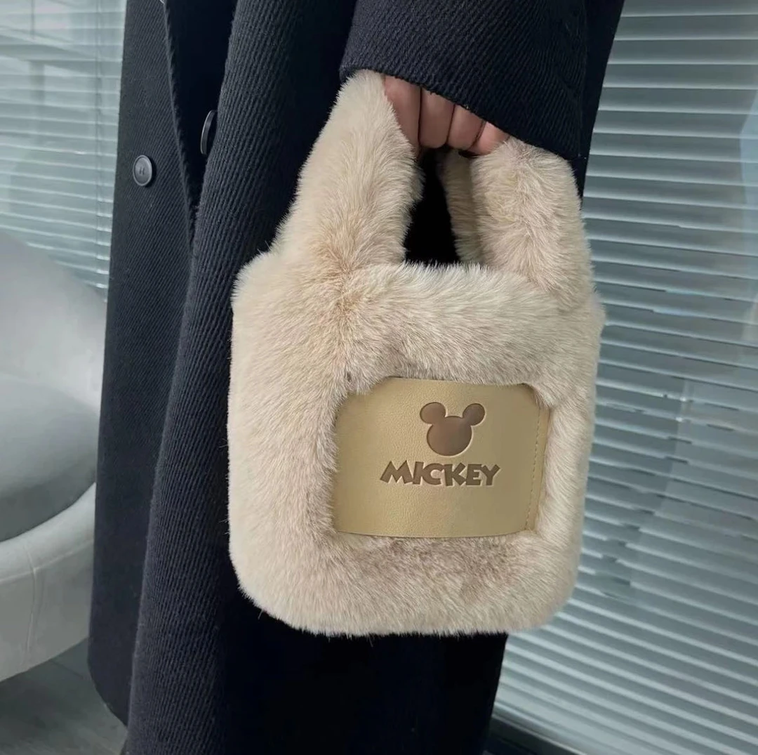 秋冬新款毛毛网红包包蓬松可爱百搭毛绒包小众手提包