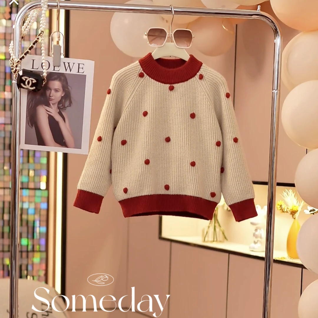 女童秋装毛衣2024新款中大儿童针织衫上衣