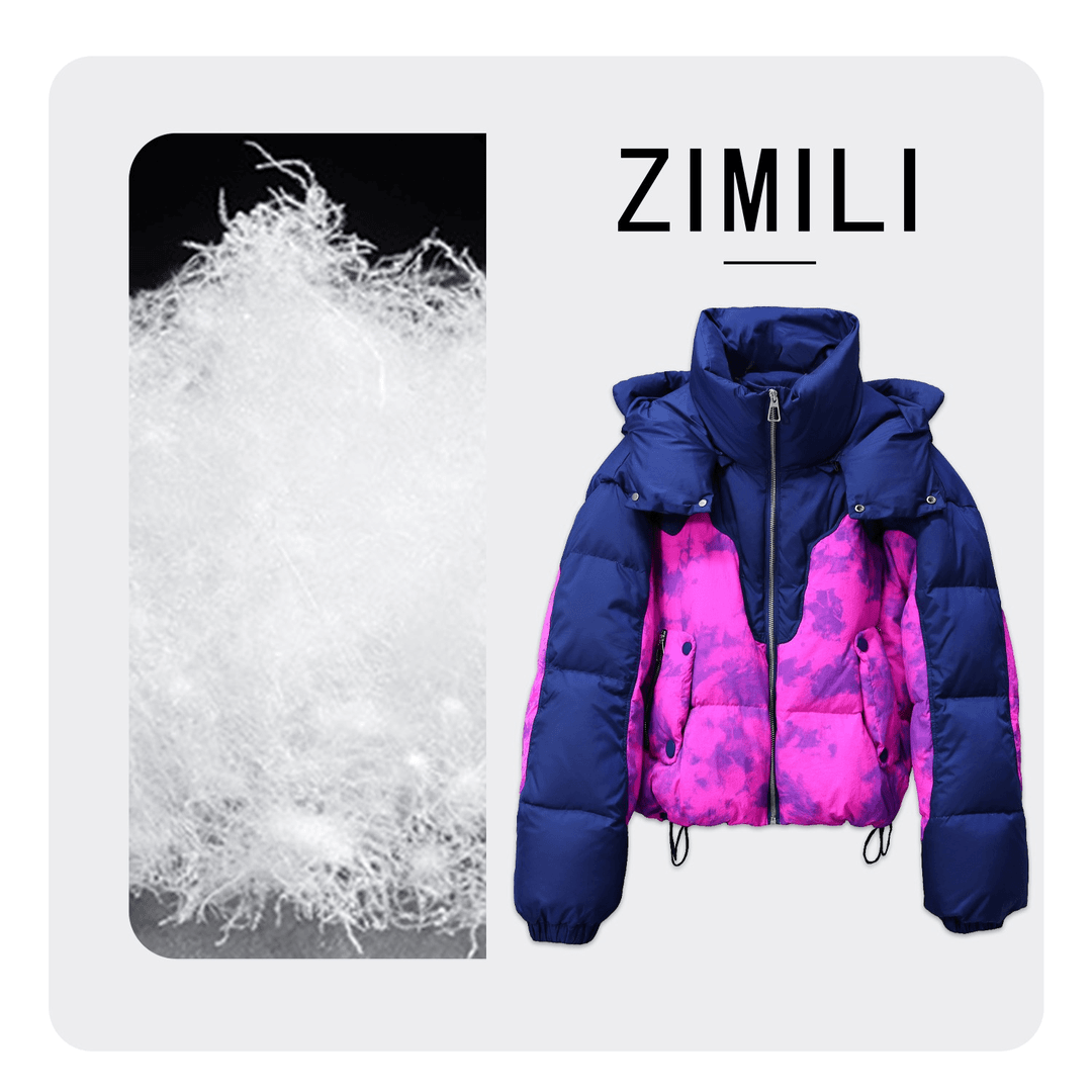 【LING哥定制】小众欧货羽绒服时尚轻潮撞色保暖立领白鹅绒外套2567