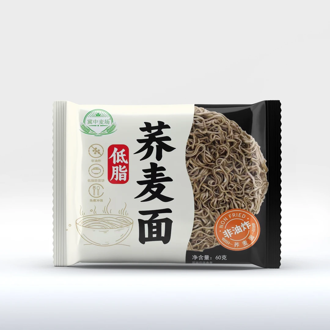 【冉总补贴】荞麦面低脂非油炸干吃方便面泡面速食健身营养(无料包)