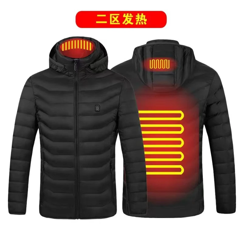 智能发热棉服男电加热棉衣电加热棉服电加热防寒全身保暖外套
