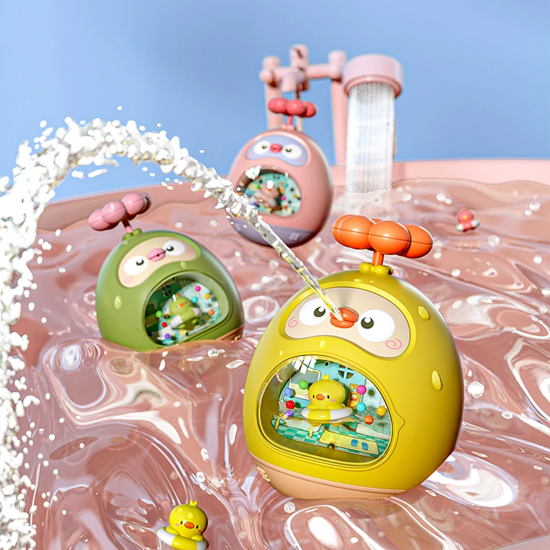 萌趣鸭戏水不倒翁玩具可喷水呲水夏天戏水蛋宝宝孩子洗澡浴室玩具