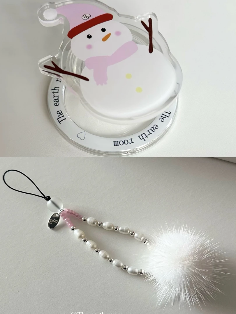 The earth room雪人系列手机支架 手机链