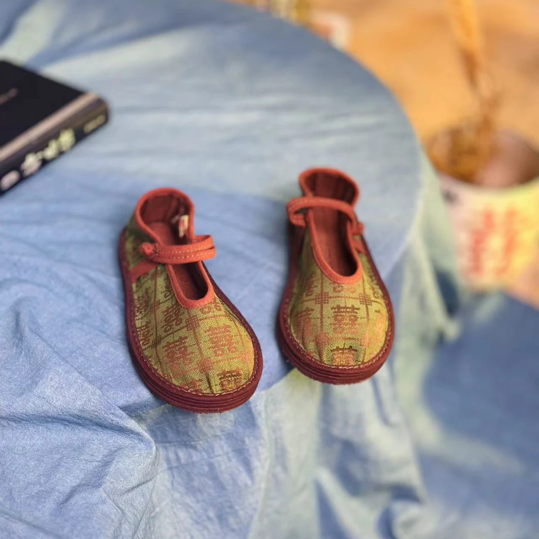 西楚【双喜】中国风国潮透气舒适养脚纯手工千层底布鞋民族风软底