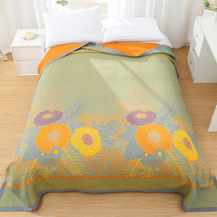 【踏春】2.3*2.5M高端A类柔软亲肤舒适透气加厚可机洗四季可用床盖。